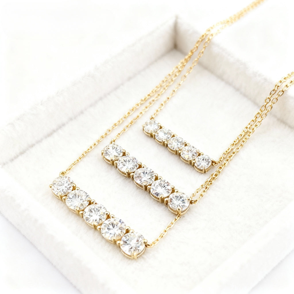 Aetheris Harmony in Light: Five-Stone Balance Pendant Set N25020012