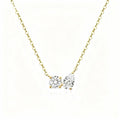 Aetheris Elegant Duet: 0.30ct Round & 1.00ct Pear Diamond Pendant Set N25020011