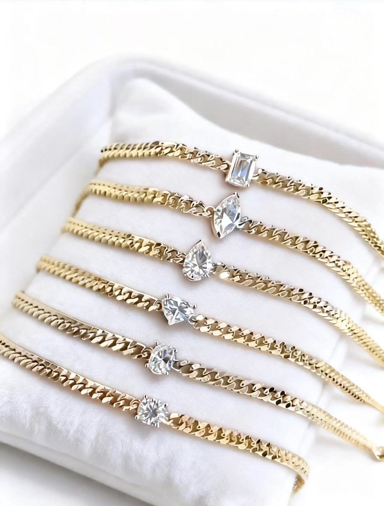 Aetheris One-Stone Cuban Bracelet, Cuban chain Bracelet B26020001