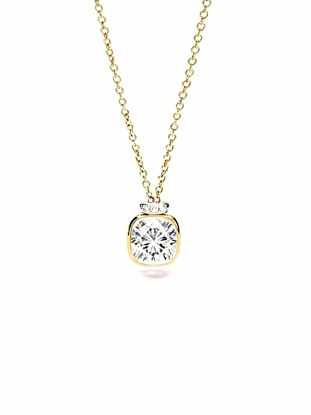 Aetheris The Essence of You: 1ct Cushion Cut Perfume Bottle Necklace Set N25020008