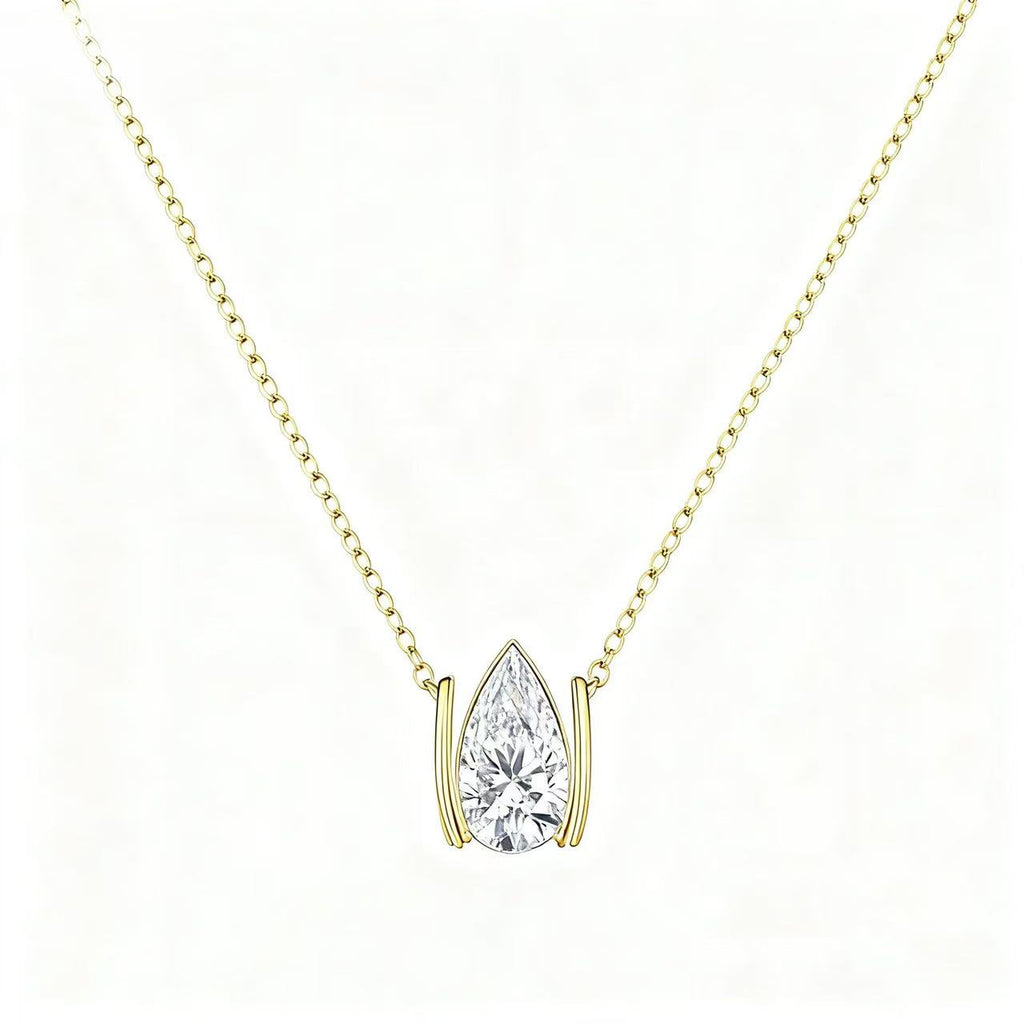 Festival Sparkle: Christmas Tree & Pear Lab-grown diamond Pendant Set N25020003