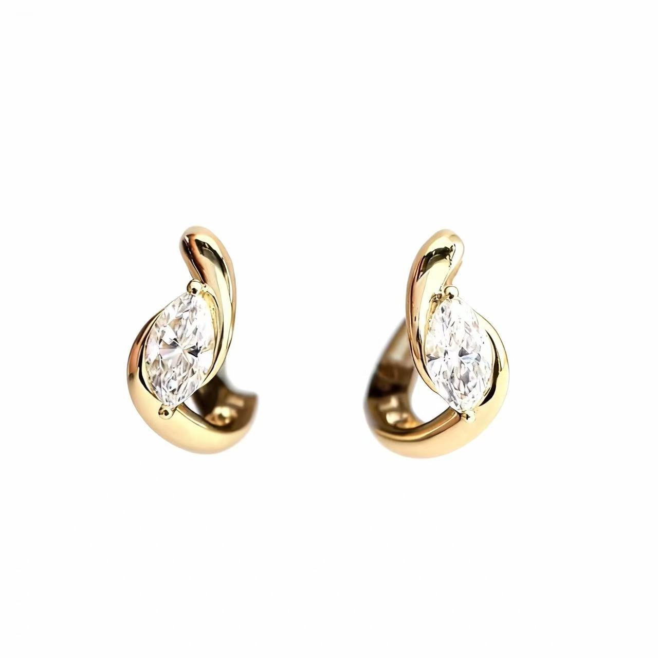 Aetheris Eternal Spiral: Marquise Cut Diamond Earrings E25020005