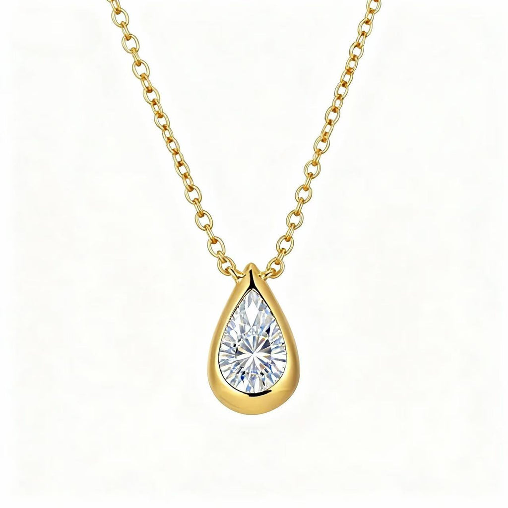 Aetheris Sleek Solitaire:  Pear Drop & Chain Set N25020004
