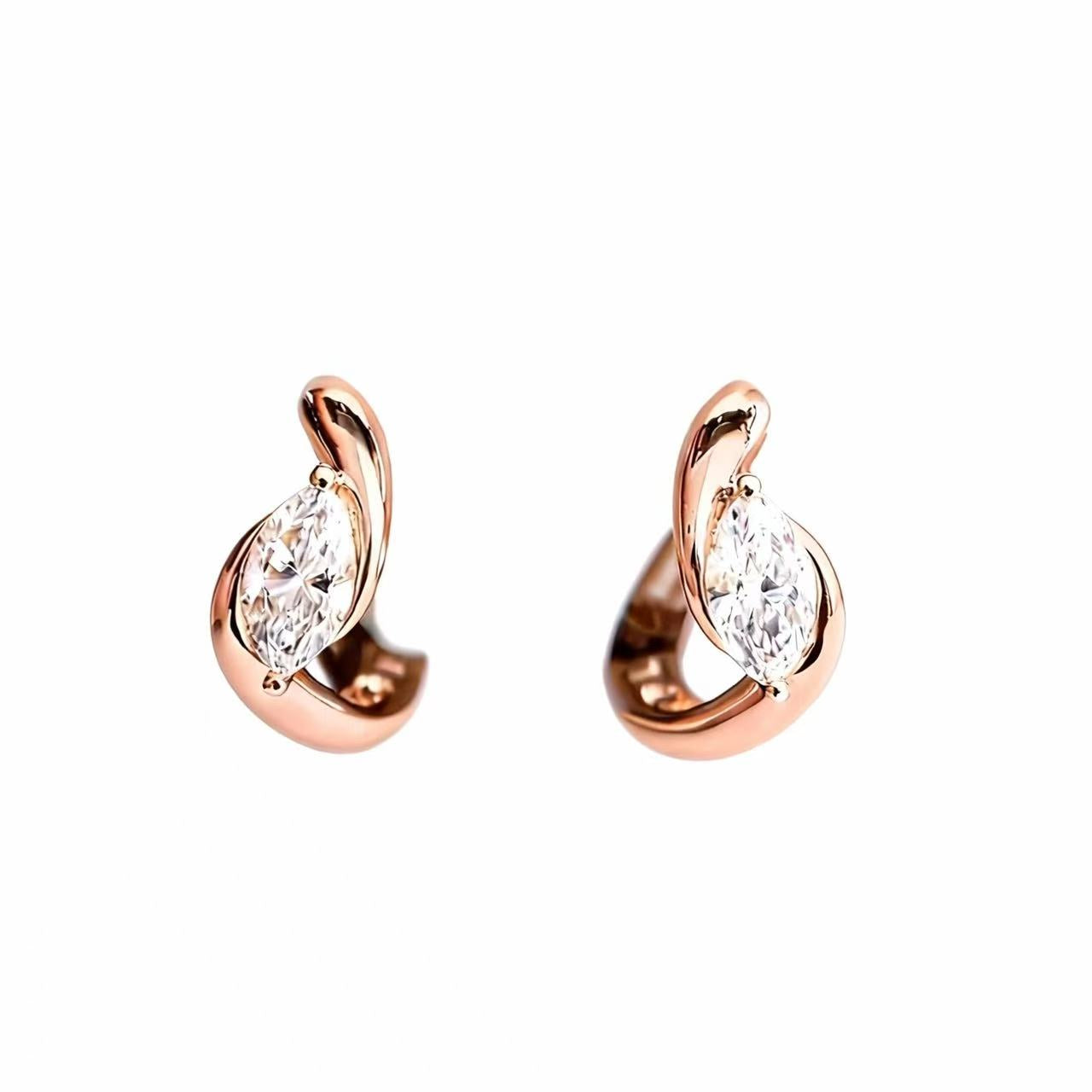 Aetheris Eternal Spiral: Marquise Cut Diamond Earrings E25020005