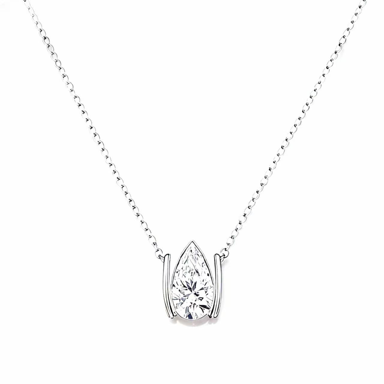 Festival Sparkle: Christmas Tree & Pear Lab-grown diamond Pendant Set N25020003