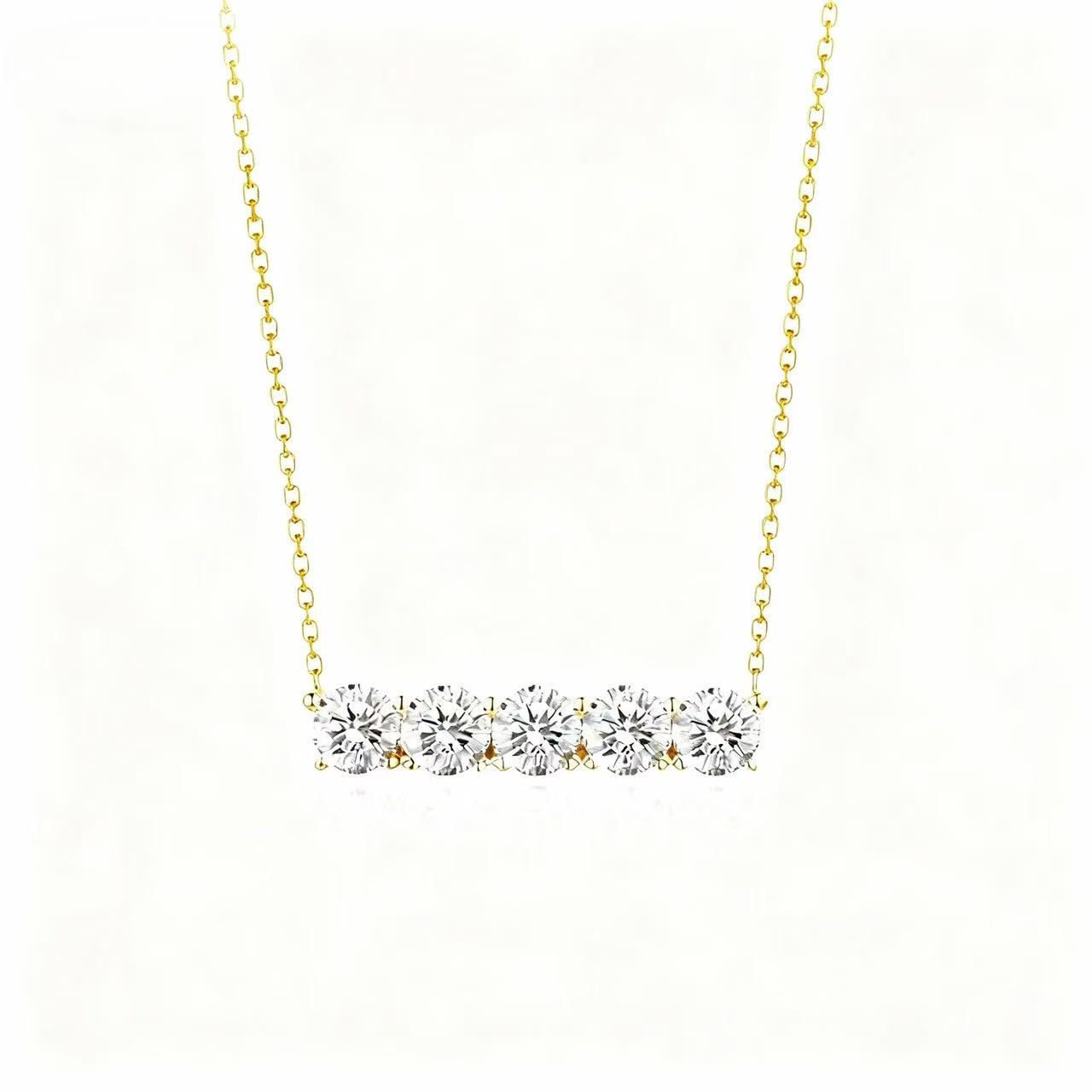 Aetheris Harmony in Light: Five-Stone Balance Pendant Set N25020012