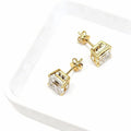 Aetheris Eternal Echo: 1ct Ascher Cut Diamond Stud Earrings E25020006
