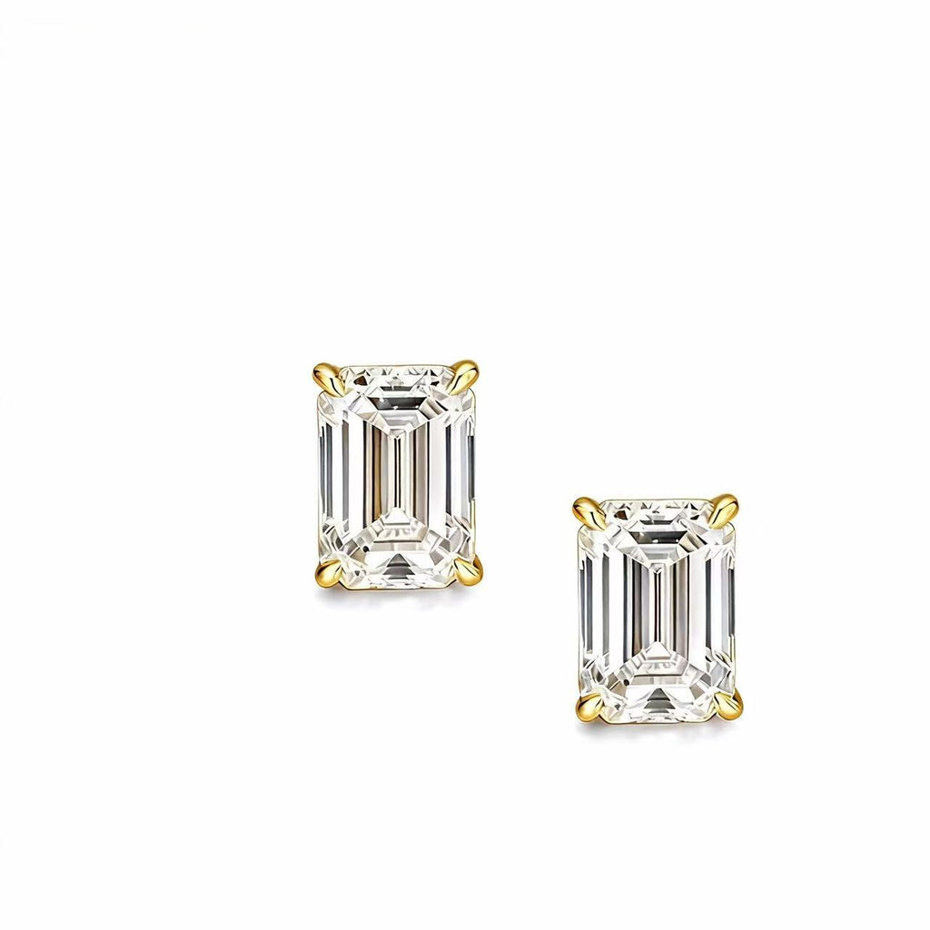 Aetheris The Mirror Hall: Four-Prong Emerald Cut Lab-grown Diamond Studs E25020008