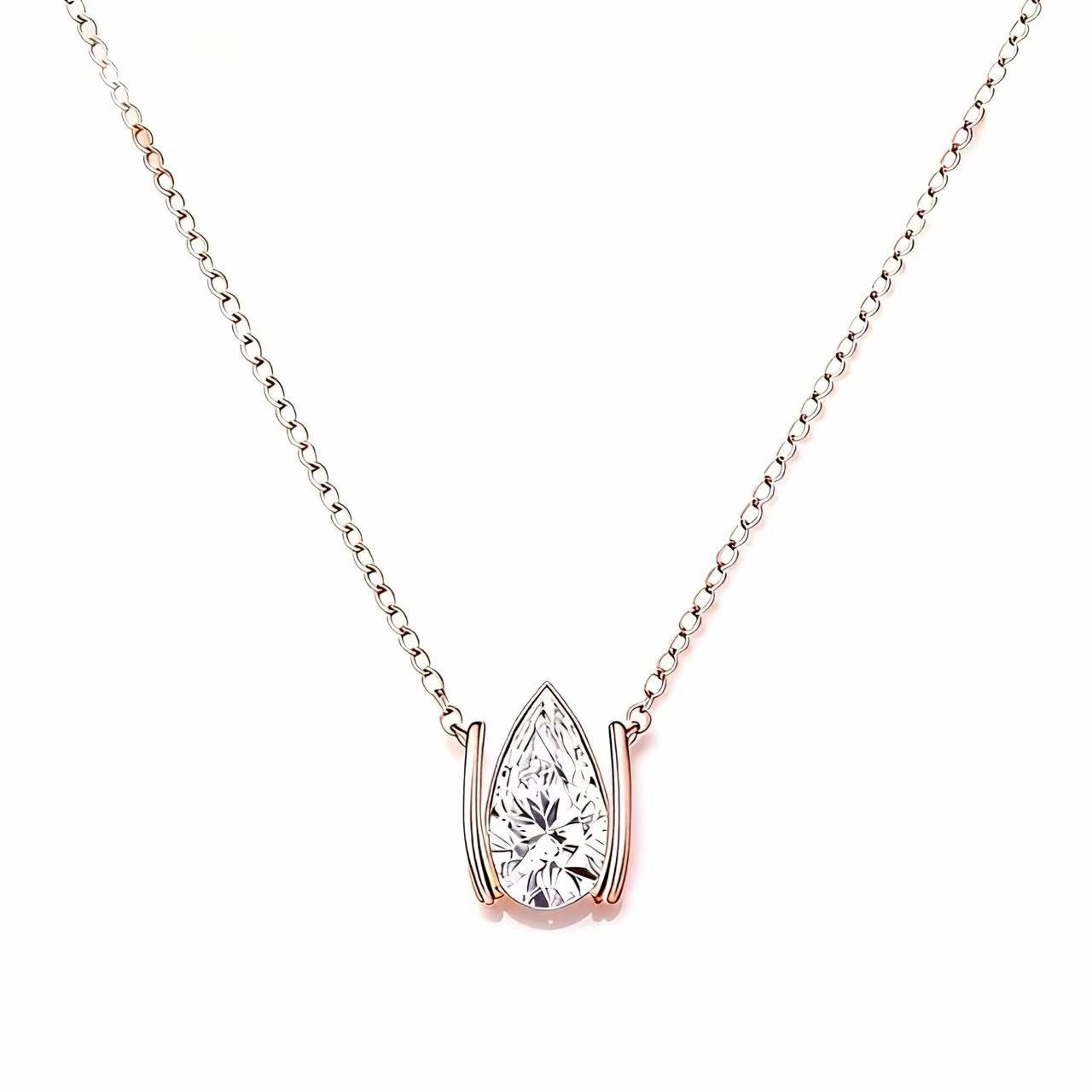 Festival Sparkle: Christmas Tree & Pear Lab-grown diamond Pendant Set N25020003