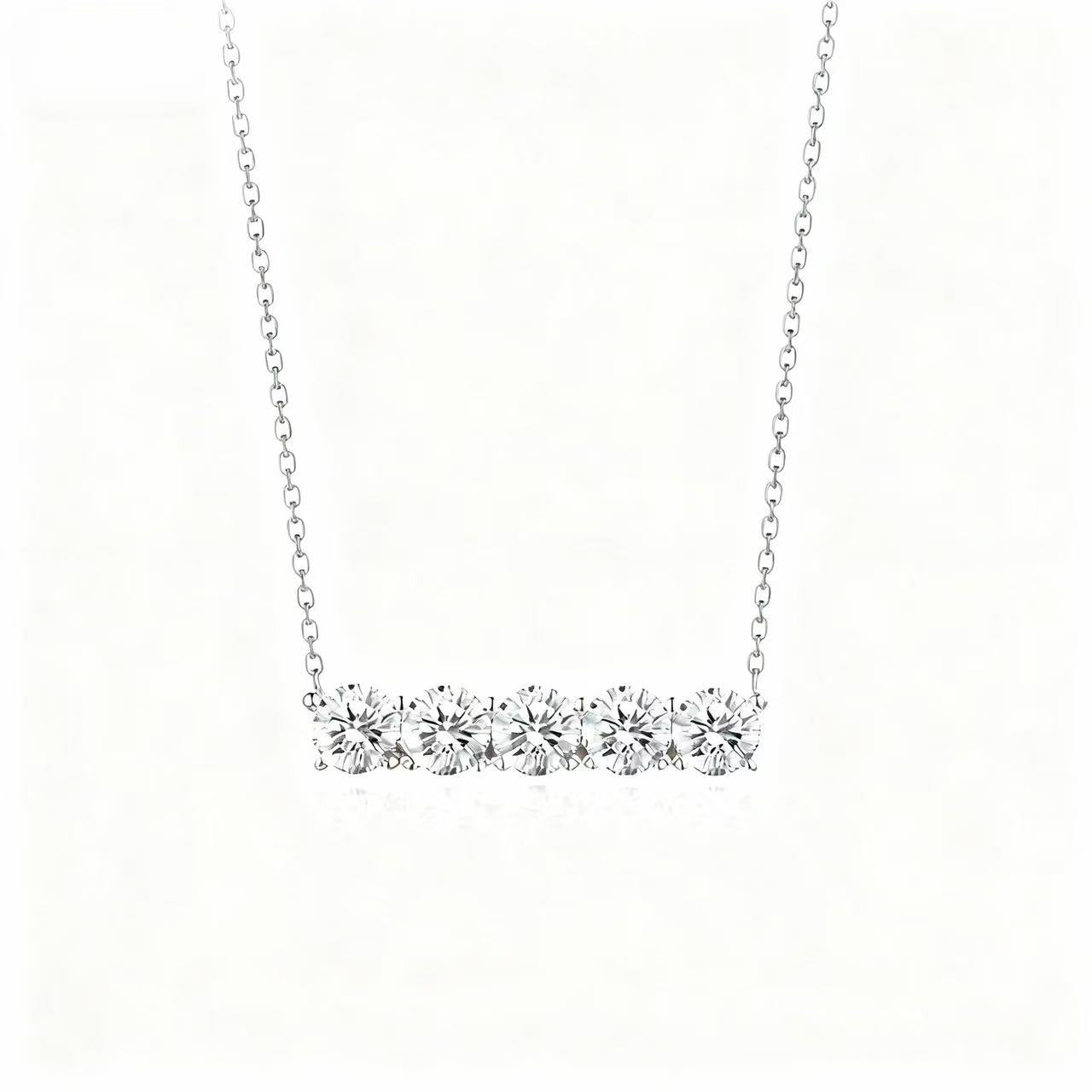 Aetheris Harmony in Light: Five-Stone Balance Pendant Set N25020012