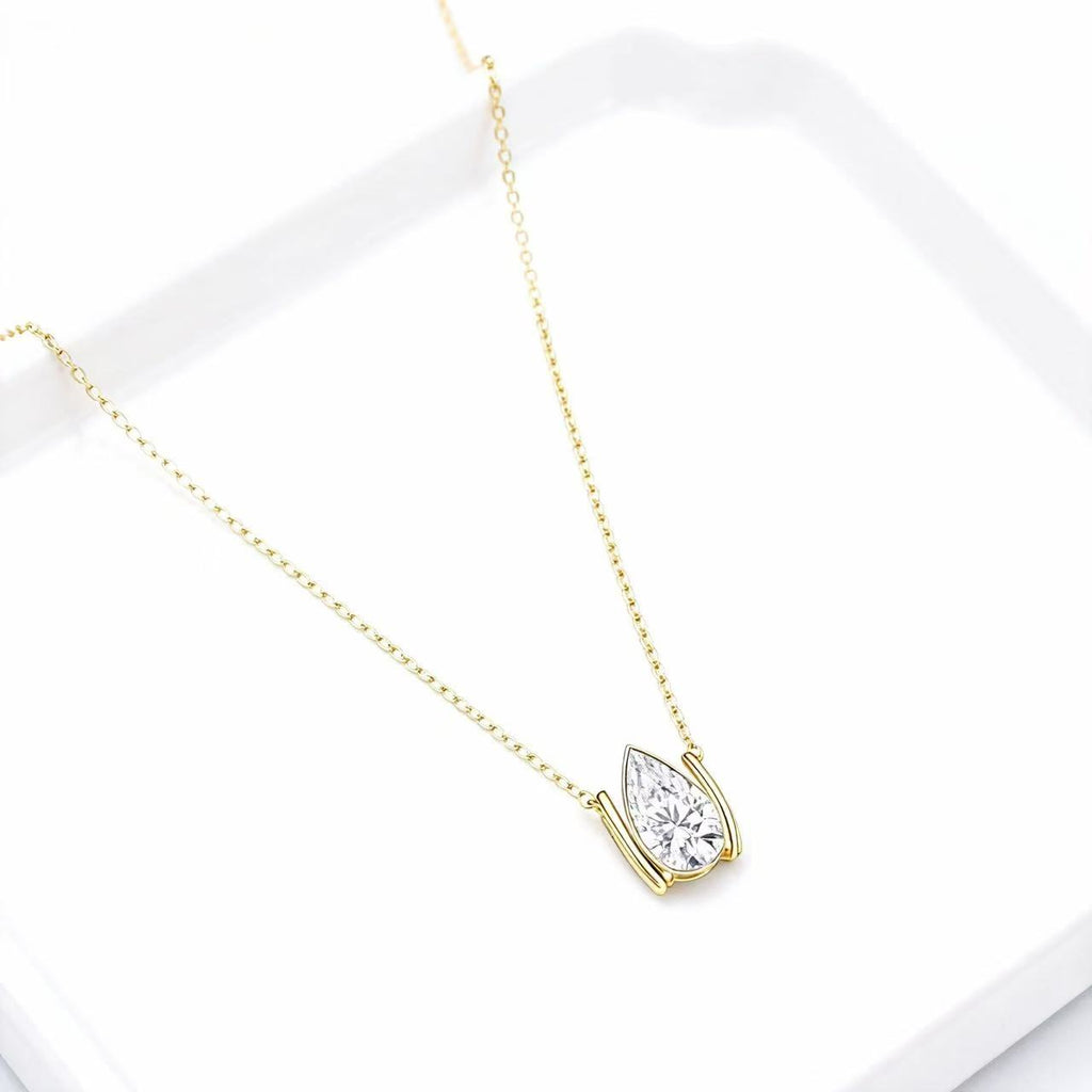 Festival Sparkle: Christmas Tree & Pear Lab-grown diamond Pendant Set N25020003