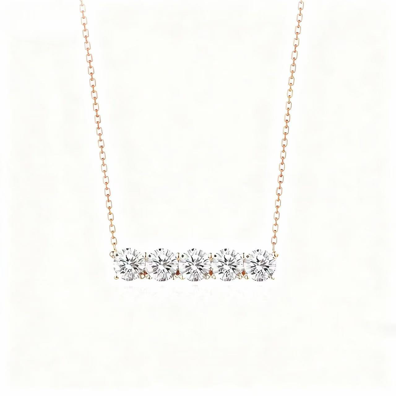 Aetheris Harmony in Light: Five-Stone Balance Pendant Set N25020012