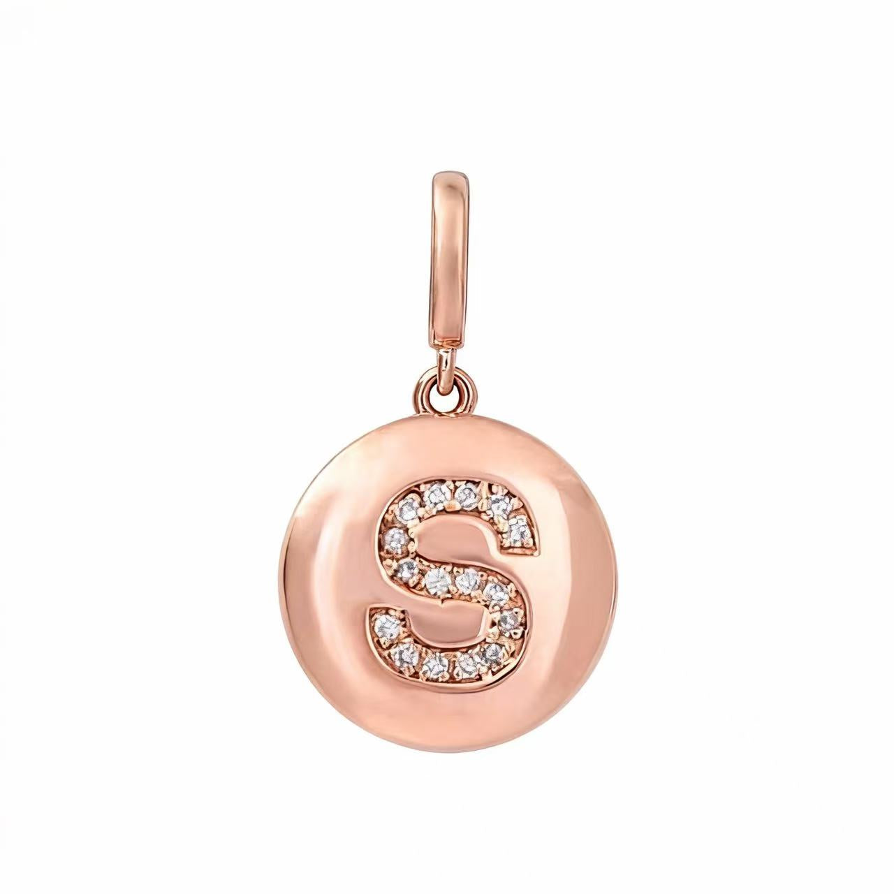 Aetheris Personalised Brilliance: Round Diamond Initial Pendant P25755001