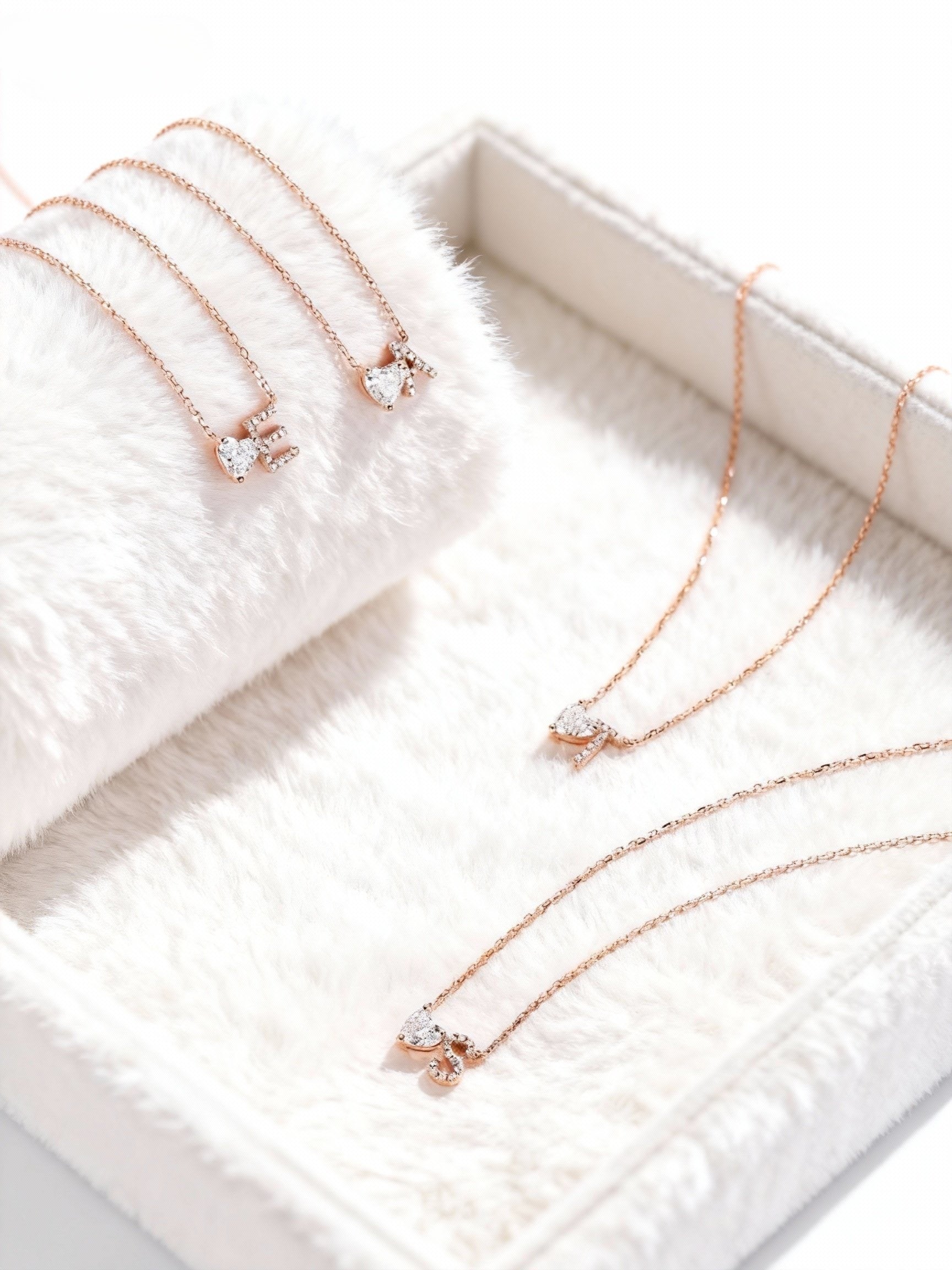 Aetheris Heart Flows with the Will - 1ct Lab-Grown Heart-Shaped Love Diamond Letter Necklace N25020007