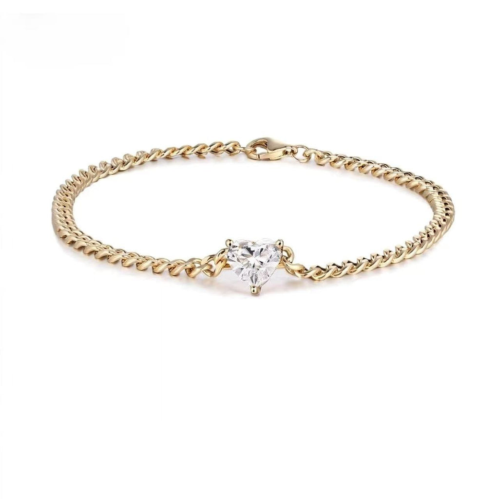 Aetheris One-Stone Cuban Bracelet, Cuban chain Bracelet B26020001