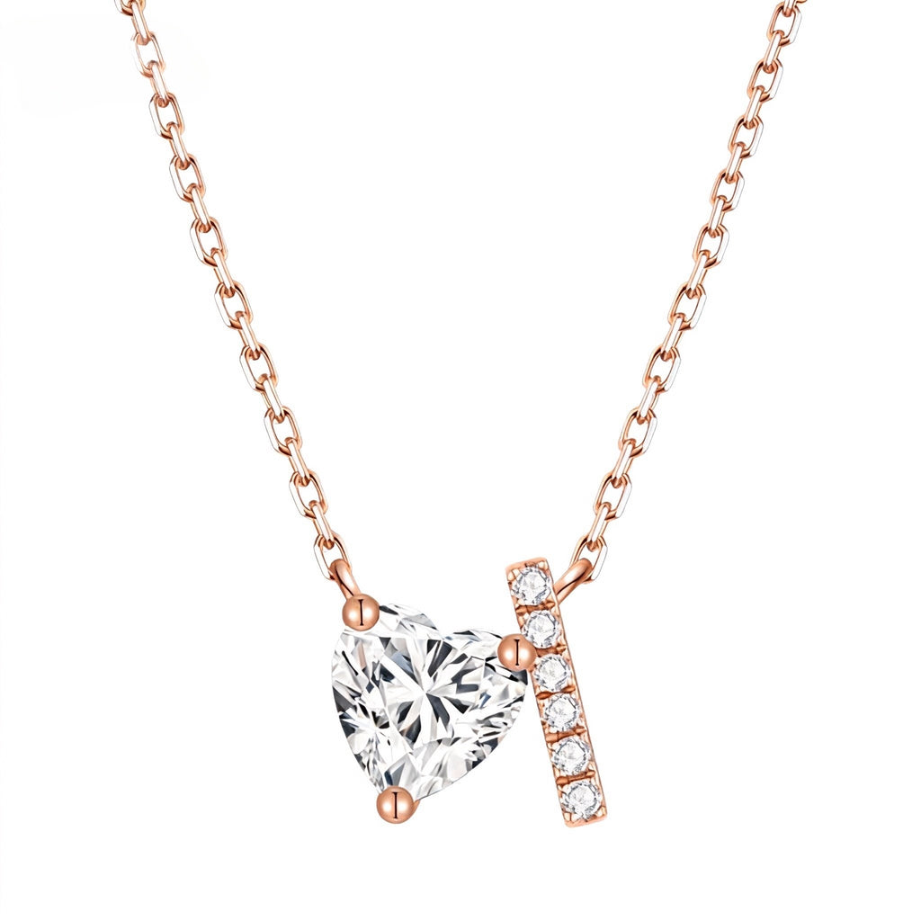 Aetheris Heart Flows with the Will - 1ct Lab-Grown Heart-Shaped Love Diamond Letter Necklace N25020007