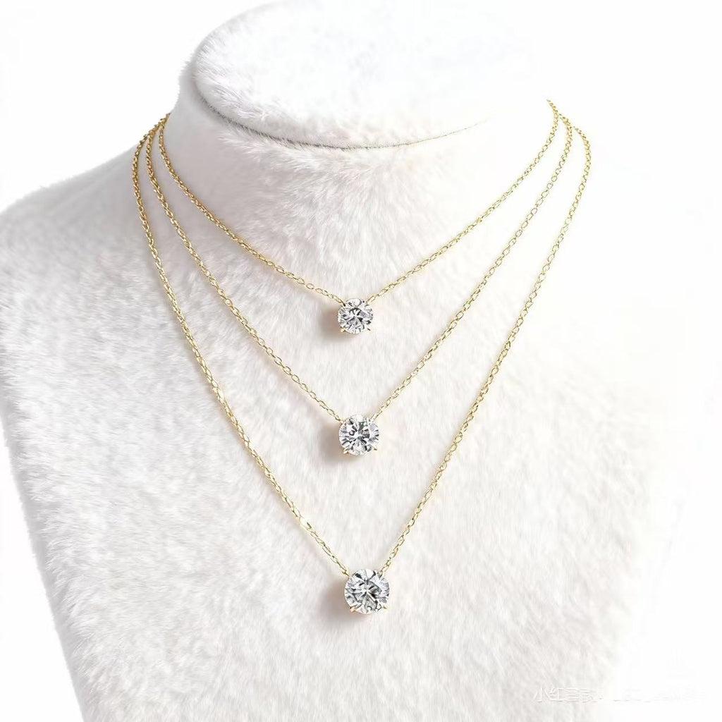 Aetheris Starlight Serenade: Lab-grown Diamond Necklace Set N25020009