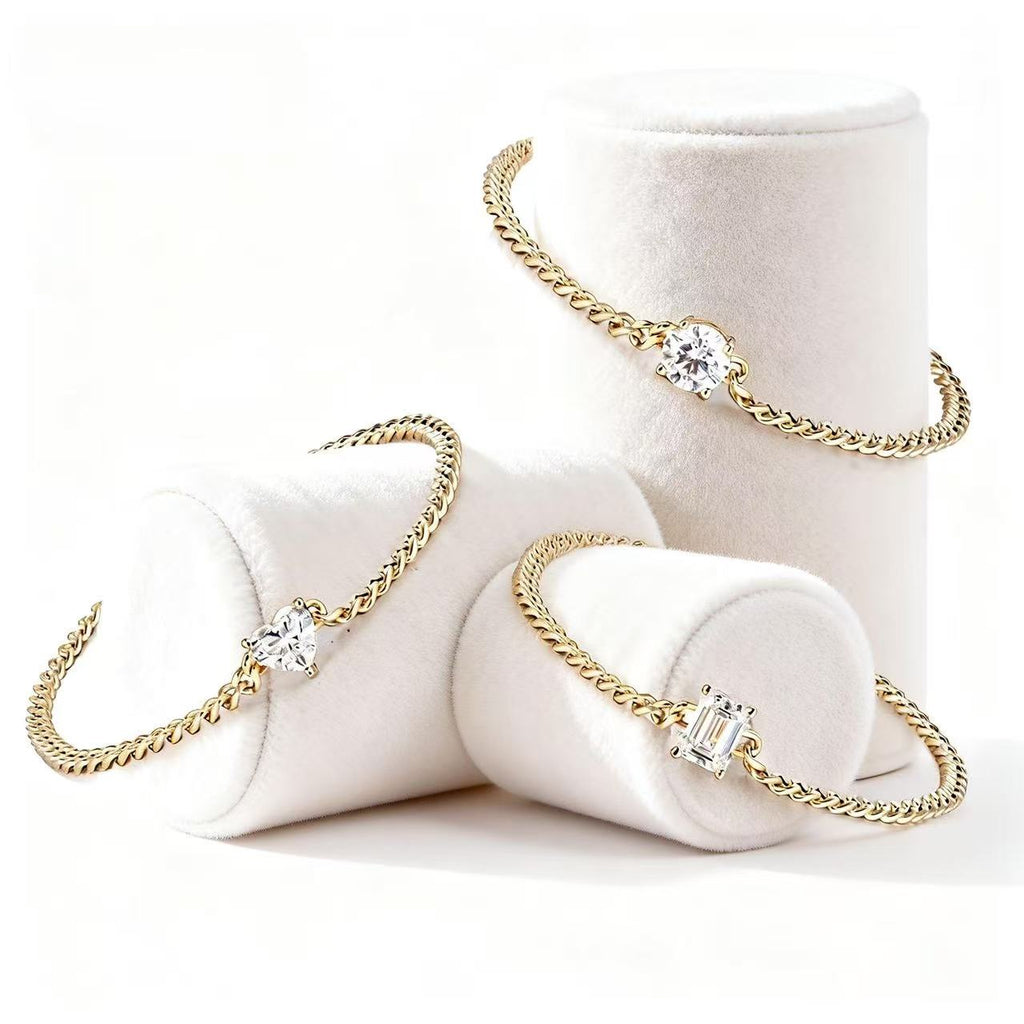 Aetheris One-Stone Cuban Bracelet, Cuban chain Bracelet B26020001