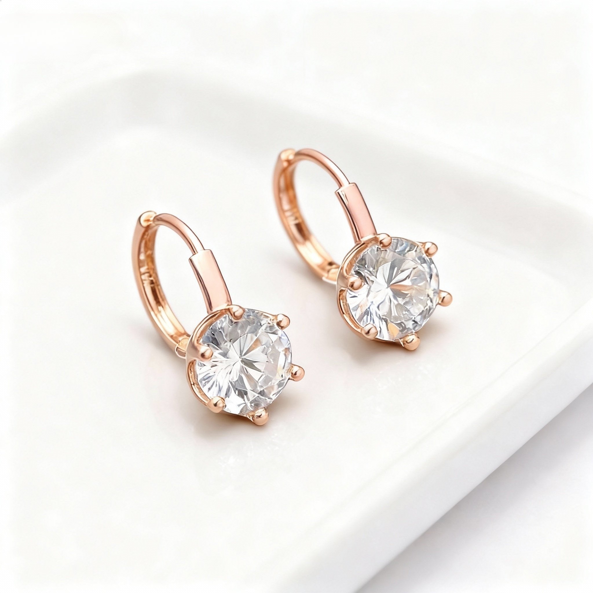 Aetheris Sparkling Studs: Four-Prong Lab Diamond Earrings E25020002